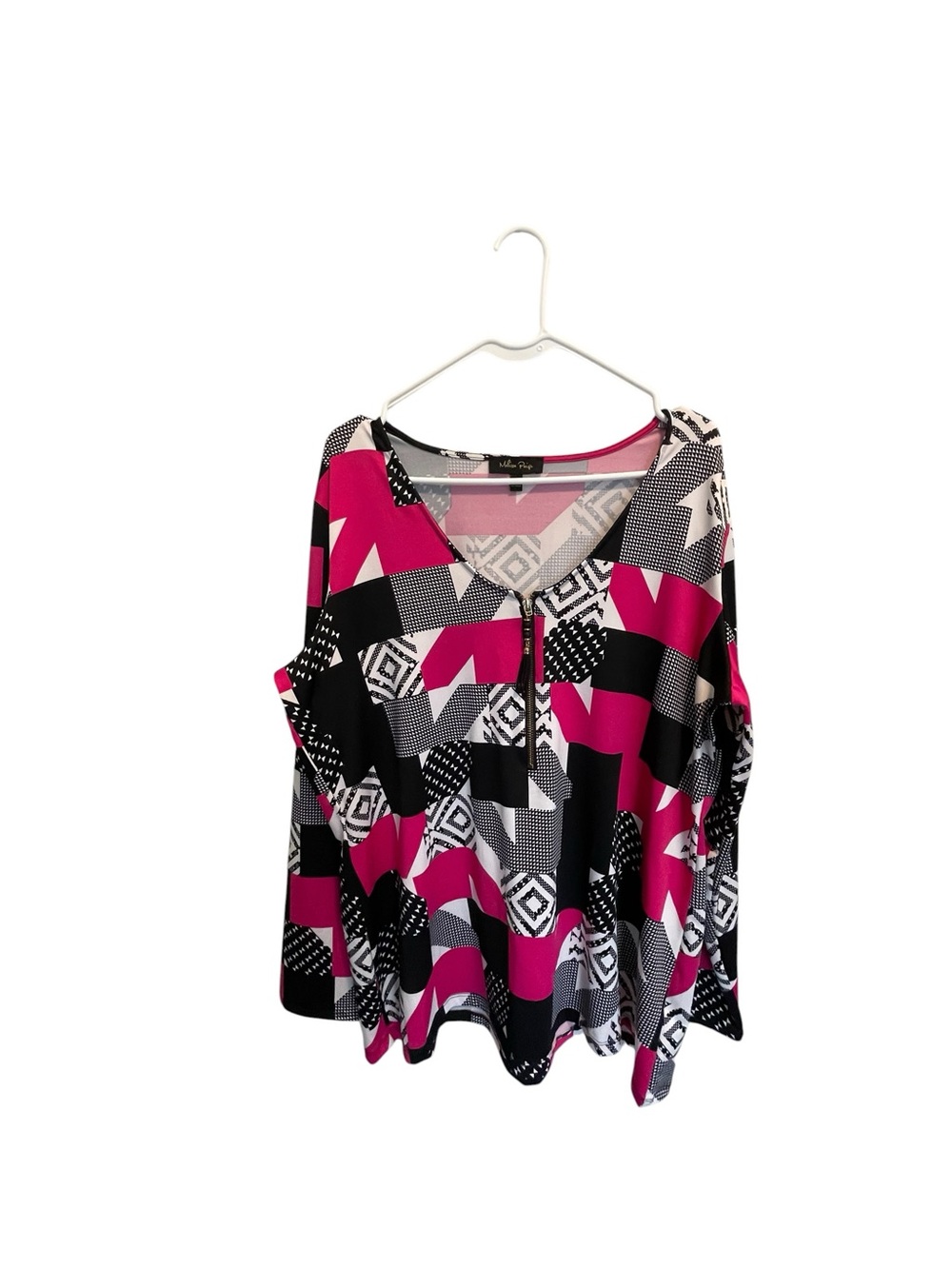 Melissa Paige XL geometric blouse